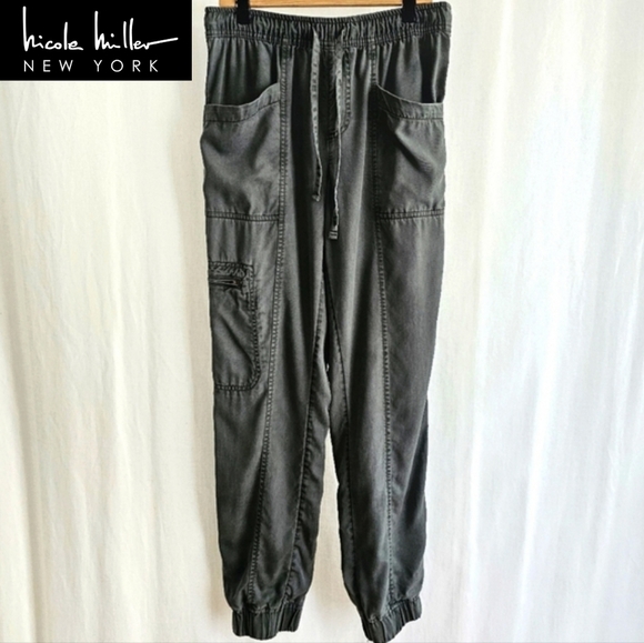Nicole Miller Olive Green Jogger Pants - Picture 1 of 14